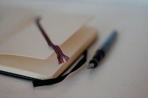 Journal with a pen